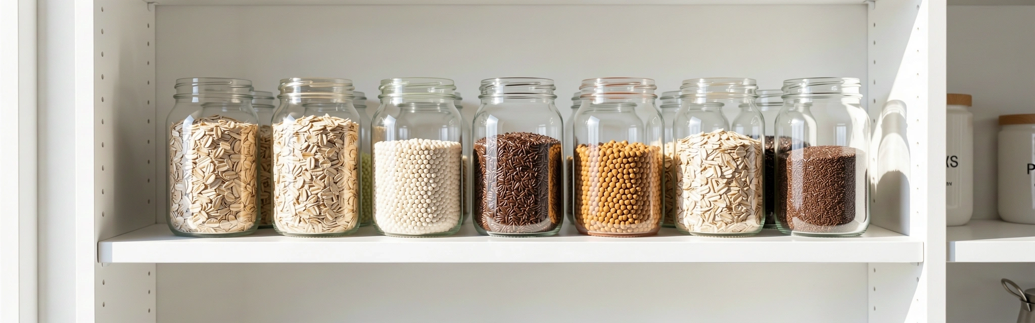 Organizované suroviny v kuchyni